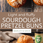 sourdough pretzel buns pin