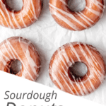 sourdough donuts with vanilla bean glaze pin