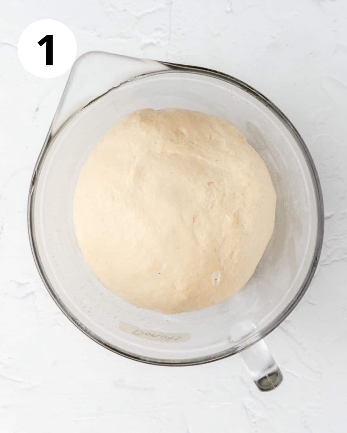 sourdough donut dough after rising