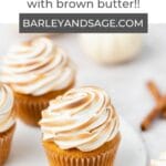 pumpkin meringue cupcakes pin