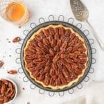 close up of pecan pie