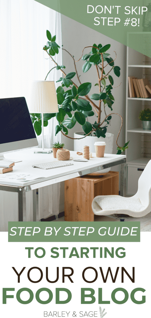 how to start a food blog pin