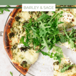 pesto pizza with veggies pin