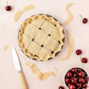 close up shot of homemade flaky pie crust
