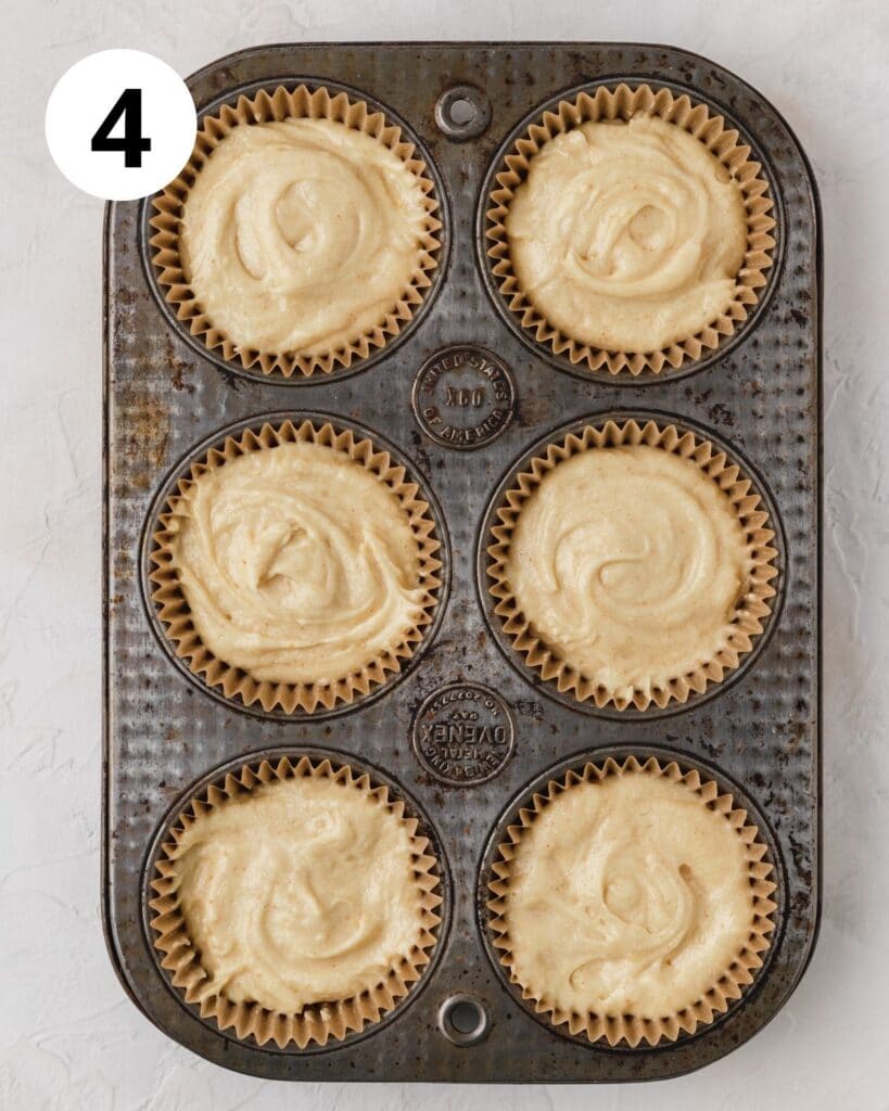cupcake batter in muffin tin