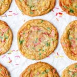 close up shot of funfetti sugar cookies