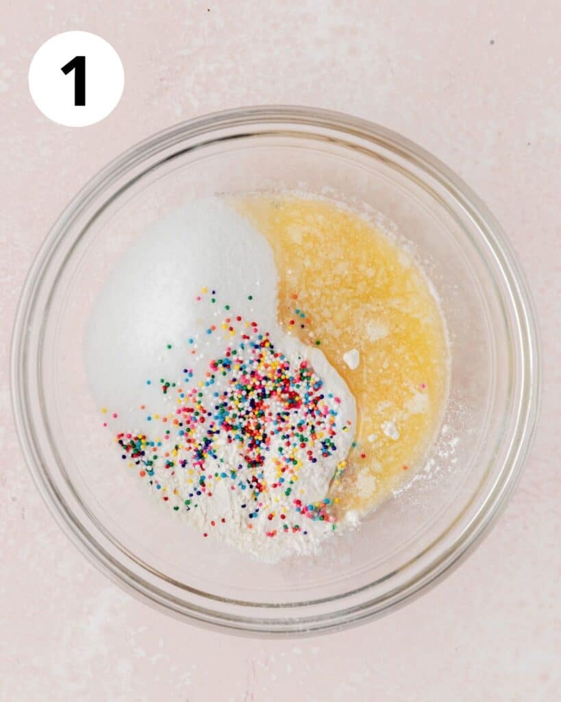 cake crumbs ingredients in bowl