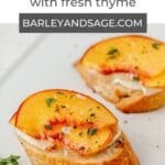 peach and brie crostini