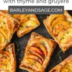 peach thyme tarts pin