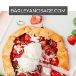 strawberry basil galette pin