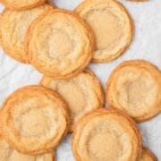 close up of chewy brown butter sugar cookies