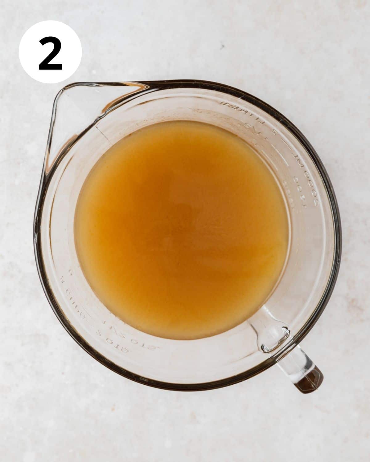 glass bowl of vegetable stock