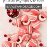 cranberry white chocolate macarons pin