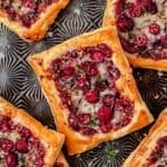 close up of cranberry tarts