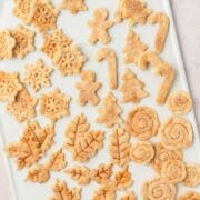 close up of leftover pie crust cookies