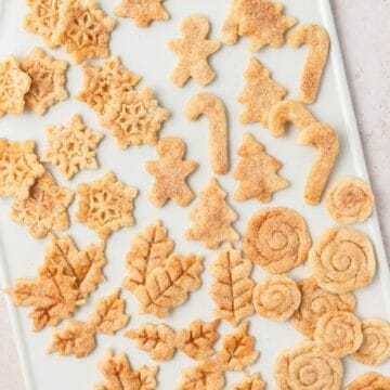 close up of leftover pie crust cookies