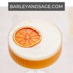 cara cara orange whiskey sour cocktail pin