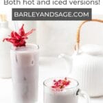 hibiscus rose latte pin