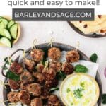 greek lamb meatballs pin