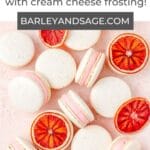 cardamom blood orange macarons pin