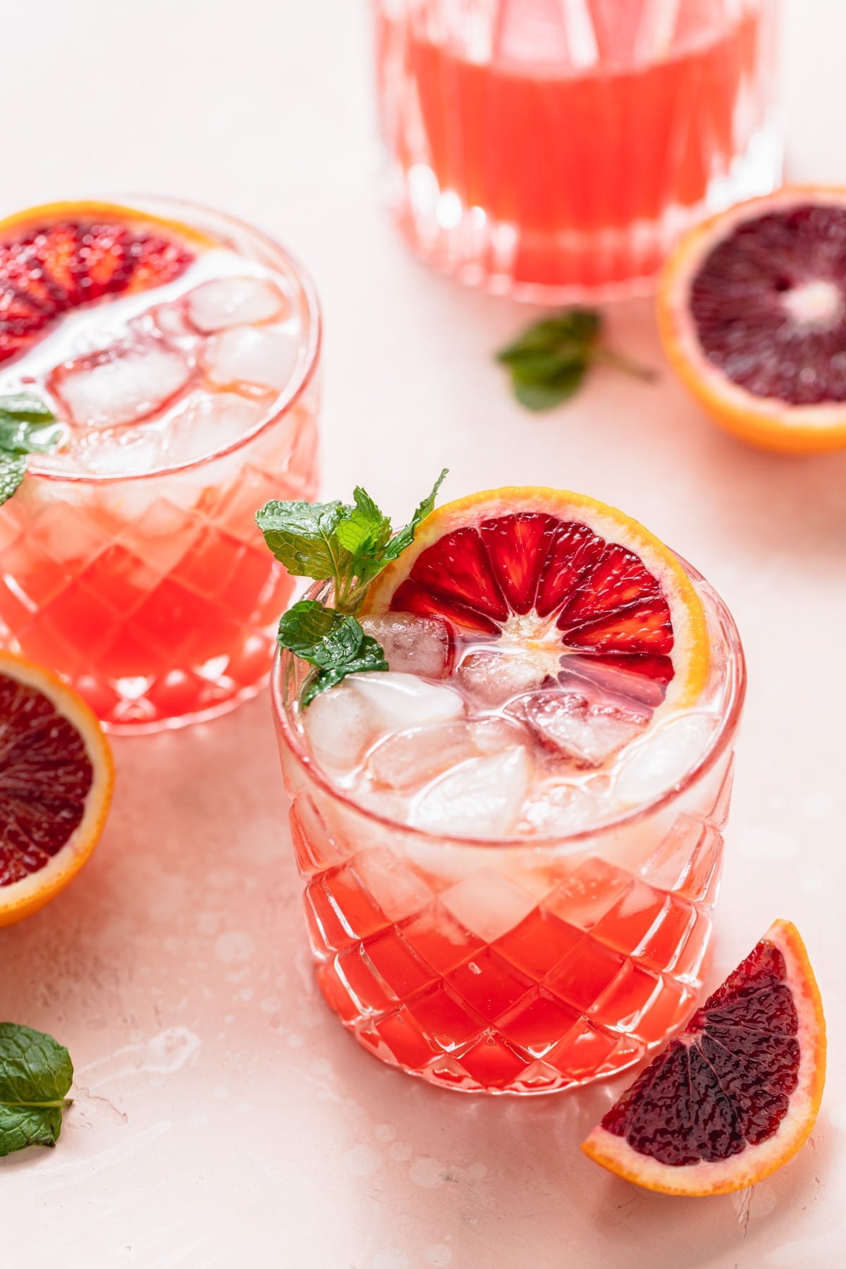 blood orange bourbon smash