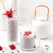 hibiscus rose latte both hot and iced
