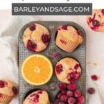 cranberry orange muffins pin.