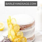 lemon lavender layer cake pin.