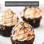 chocolate caramel cupcakes pin.