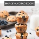 sourdough blueberry muffins pin.