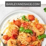 burst cherry tomato pasta pin.
