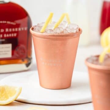 close up of woodford spire cocktail.