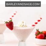 frozen strawberries and cream cocktail pin.
