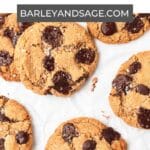 gluten free chocolate almond butter cookies pin.