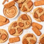 close up of biscoff butter cookies.