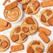 close up of biscoff butter cookies.