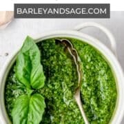homemade spinach pesto pin.