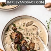 homemade cream of mushroom soup pin.