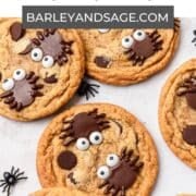 pumpkin chocolate chip cookies for halloween pin.