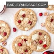 cranberry white chocolate cookies pin.