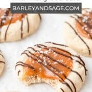 caramel thumbprint cookies pin.