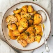 close up of roasted golden beets.
