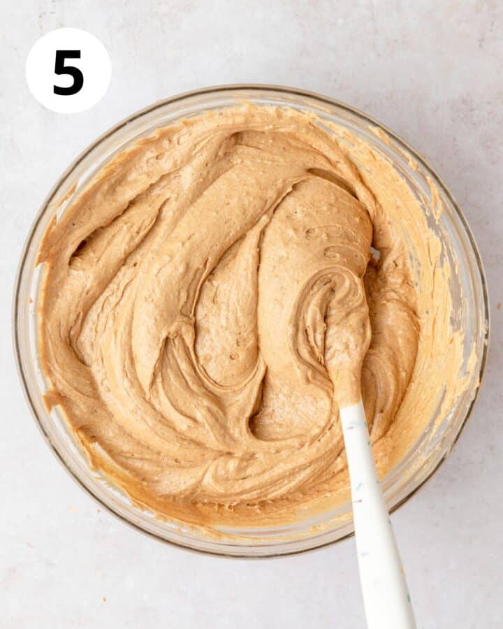 gingerbread bundt cake batter in bowl.