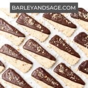 chocolate hazelnut shortbread cookies pin.