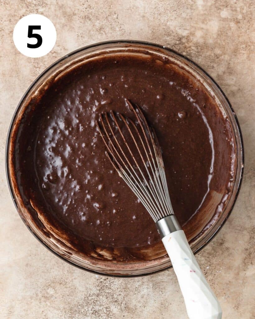 irish cream brownie batter in bowl.