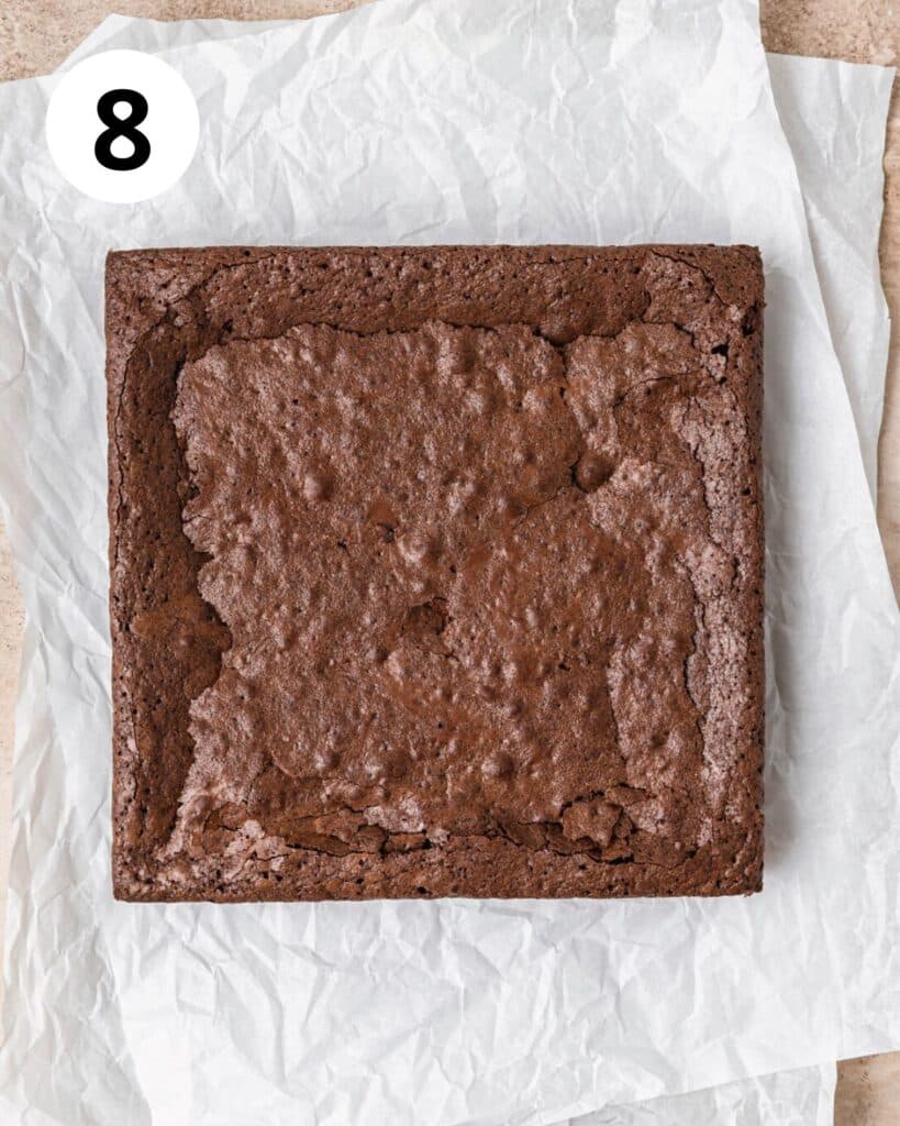 cooled brownies before frosting.