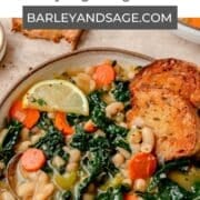 kale white bean soup pin.