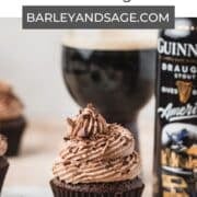 guinness stout chocolate cupcakes pin.