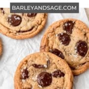 brown butter chocolate chip cookies pin.