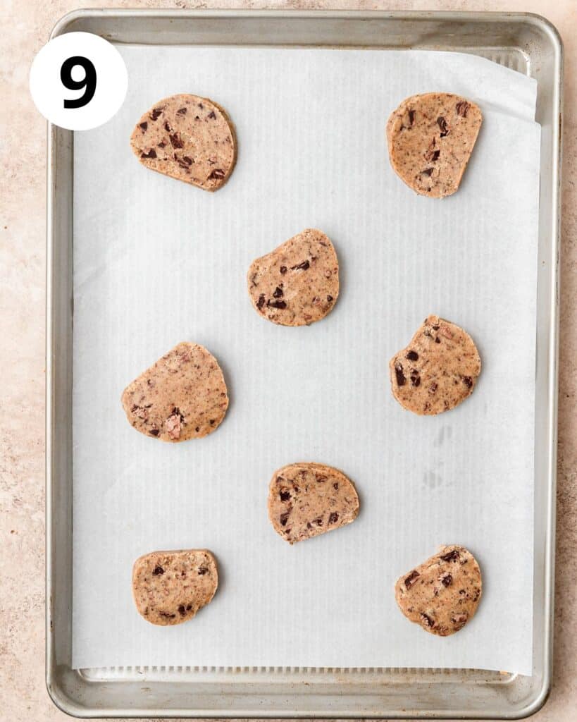 slice and bake cookies before baking.